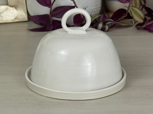 Satin White Butter Dish